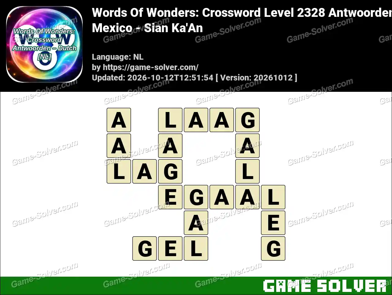 Words Of Wonders: Crossword Level 2328 Antwoorden – Mexico – Sian Ka’An